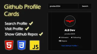 Build a Github Profile Search App With HTML CSS and JavaScript