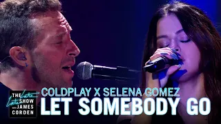 Download Selena Gomez \u0026 Coldplay - Let Somebody Go (Live at The Late Late Show with James Corden) 4K MP3