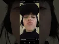 Billie eillish all her stories Instagram shaking boobs