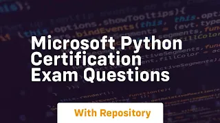 microsoft python certification exam questions