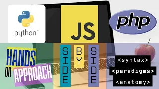 LEARN Python vs JavaScript vs PHP Hands-on Coding SIDE-BY-SIDE