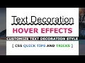 How to make Custom Text Decoration Style - CSS Hover Effects