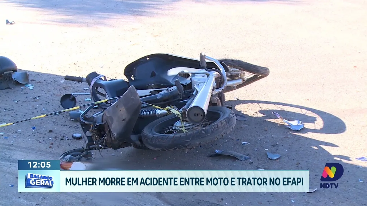 Colisão fatal: Motociclista morre em acidente com trator no Efapi