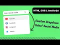 Custom Select Menu Dropdown HTML CSS JavaScript IT Programmer