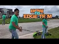 How to Edge Trim Grass with Weed Wacker Demo Greenworks 80V Gen 3 17 Brushless String Trimmer
