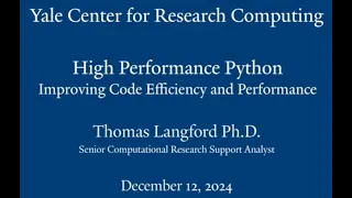 High Performance Python Improving Code Efficiency and Performance