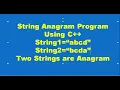 String Anagram Using C