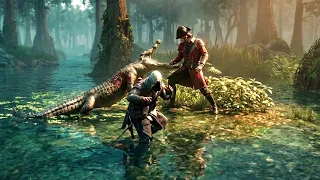 AC Black Flag Resynced - Lore Accurate Edward Kenway | Creative Stealth Kills (Warehouse & Contract)
