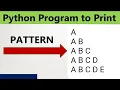 PRINT PATTERN 3 USING for LOOP CLASS 11 PROGRAMS ALL PROGRAMS OF CLASS 11 PYTHON