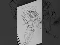 Fighting pose drawing