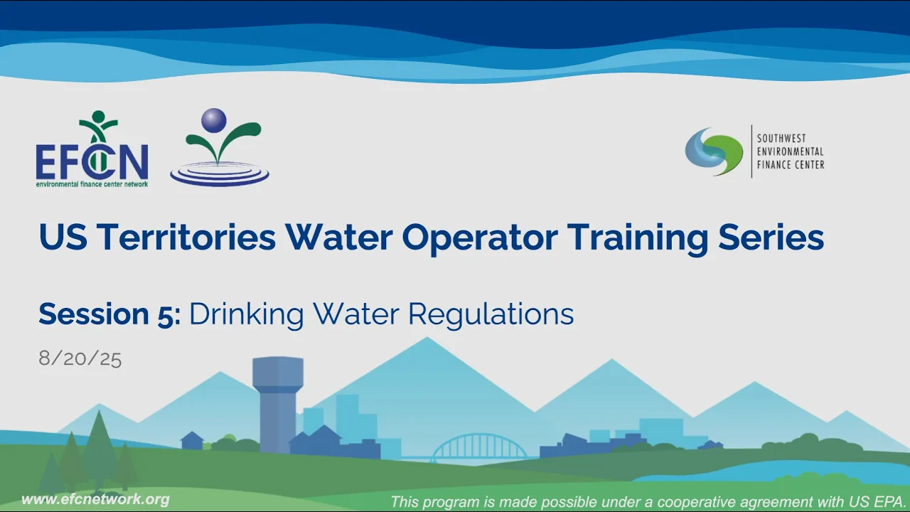 Op Cert Water Session 5 - Drinking Water Regulations