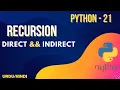 Recursion in Python Direct Indirect Jawad Aslam