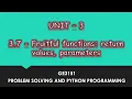 Fruitful Functions In Python Tamil UNIT-3 CSE P16 Quick Through