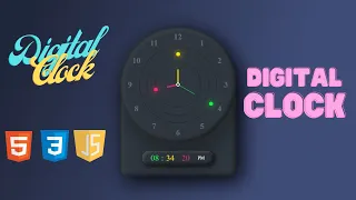 Digital Clock Project HTML CSS JavaScript Digital Clock Using JavaScript In Hindi
