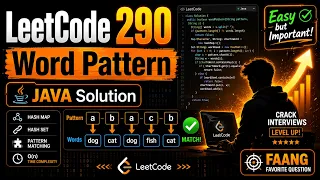 LeetCode 290 Word Pattern Java Solution Explained DSA Interview Question