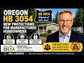 Oregon HB 3054 New Protections for Manufactured Homeowners