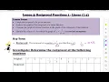 Math 20-1 Lesson 5 Reciprocal Functions Linear Functions