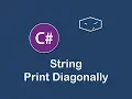 string print diagonally in c