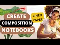 Create COMPOSITION NOTEBOOK paper in Canva to sell on KDP for FREE