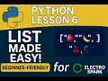 Python Lesson 6 List Made Easy Store Multiple Values Like a Pro Beginner Friendly
