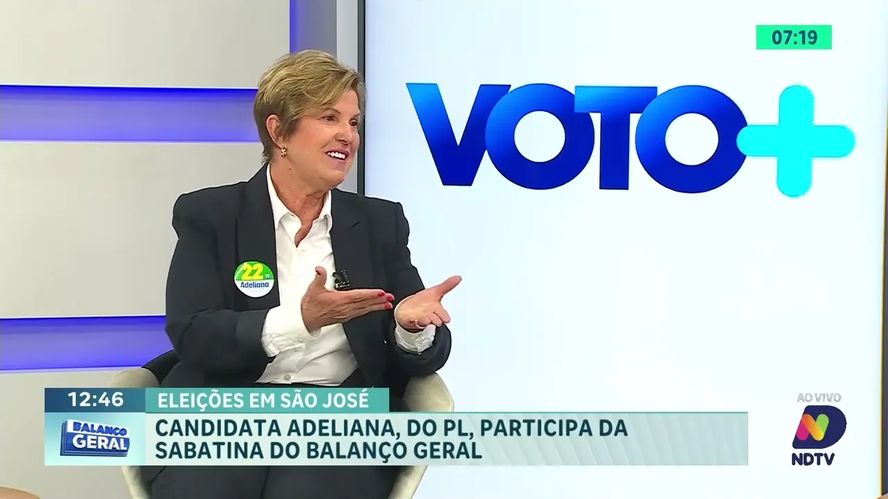 Sabatina do Balanço Geral: Adeliana, do PL, inicia entrevistas para Prefeitura de São José