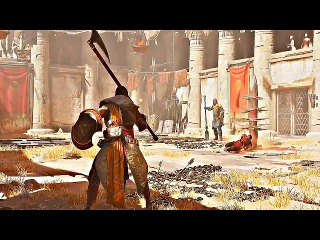 Assassin's Creed Origins - Gladiator Arena Battle Gameplay Walkthrough E3 2017