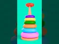 Download Lagu Learn Colors 🔴🟠🟡🟢🔵🟣 by Stacking the Rainbow Ring TOYS! #shorts #cocomelon