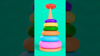 Learn Colors By Stacking The Rainbow Ring TOYS Shorts Cocomelon 