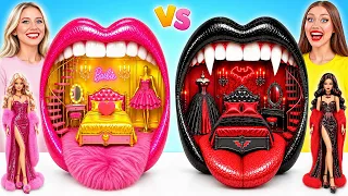 Gradimo Neverovatan Dečiji Porodični Dom Barbie protiv Vampira Izazov | Mini Gradnja Ideje