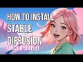 How to INSTALL stable diffusion QUICK easy AI art for BEGINNERS