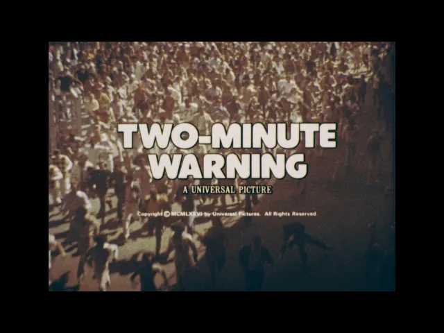Two Minute Warning 1976 High Definition 4 TV Spots Trailers Charlton Heston John Cassavetes 16mm