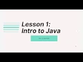 Lesson 1 Introduction to Java