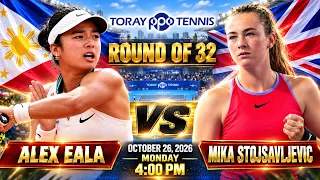 🔴LIVE TENNIS! ALEX EALA vs MIKA STOJSAVLJEVIC • ROUND OF 32 - TORAY PAN PACIFIC OPEN • WATCHALONG