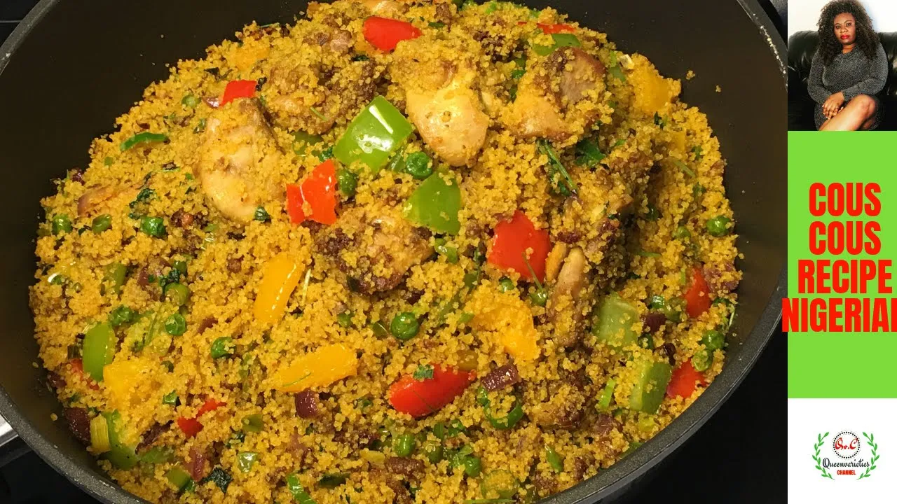  NIGERIAN COUSCOUS RECIPE  HOW TO MAKE NIGERIAN Vegetable & Chicken COUSCOUS