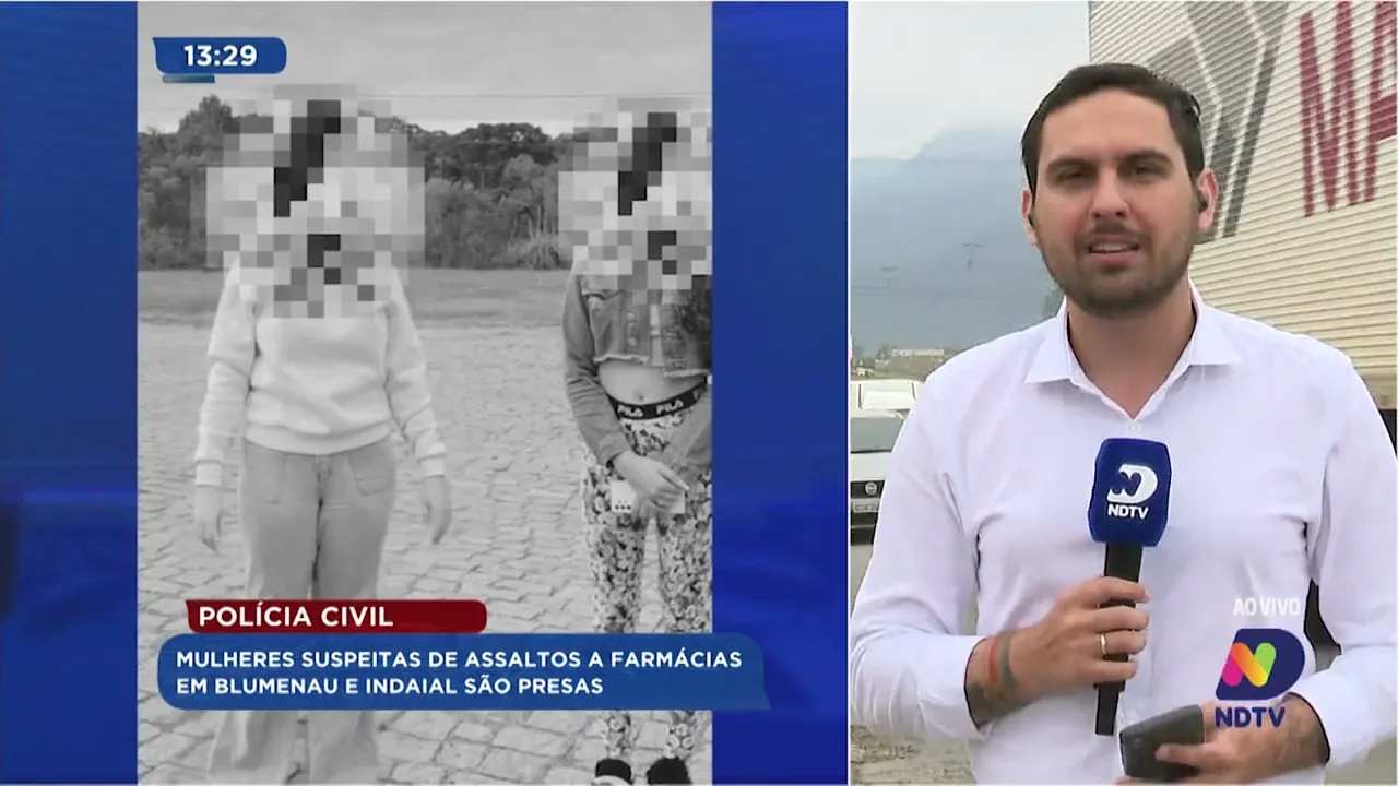Mulheres suspeitas de assaltos a farmácias em Blumenau e Indaial são presas