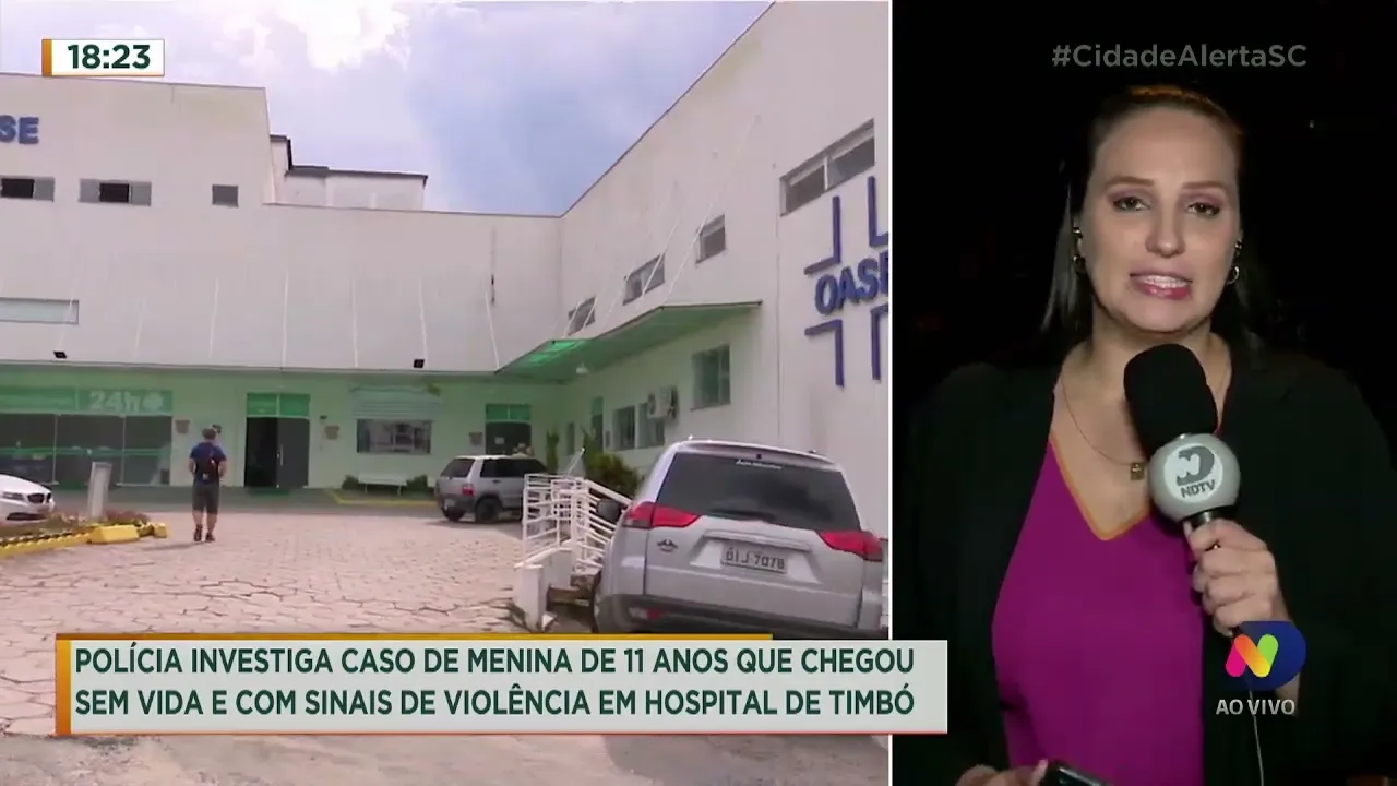 Menina de 11 anos chega sem vida e com sinais de violência em hospital de Timbó