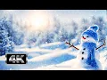 Happy Snowman v 3 - 1 Hour Christmas Snowfall Screensaver with Relaxing Christmas Music 4K