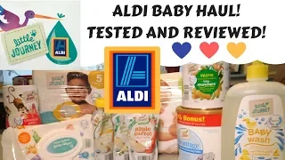 ALDI BABY HAUL REVIEW LITTLE JOURNEY DIAPERS FORMULA AND MORE