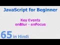 64 JavaScript Hindi - Beginner Tutorials