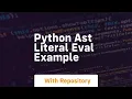 python ast literal eval example