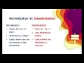 Normalization vs Standardization