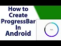 Progress bar Android Studio - circular Determinate ProgressBar