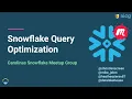 Snowflake Query Optimization