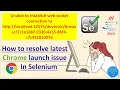 How to resolve Unable to establish web socket connection problem in Selenium while launching Chrome