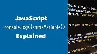 JavaScript console log someVariable Explained