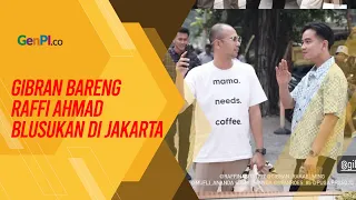 Gibran Bareng Raffi Ahmad Blusukan di Jakarta, Bagikan Susu-Buku untuk Warga