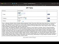 API Table - Example
