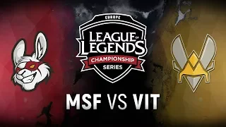 MSF vs. VIT  - Week 2 Day 2 | EU LCS Spring Split |  Misfits Gaming vs. Team Vitality (2018)