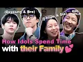 [Sub] Real Life of K-pop Idols with their Family 😆| K-Idols #Family