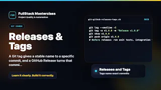Releases and Tags Explained FullStack Masterclass Git GitHub Course